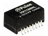 Transformer: LAN; SMD; -1dB; Network: Ethernet 10/100Mbps PULSE