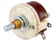 Potentiometer: shaft; single turn; 50Ω; 25W; 6.35mm; wirewound OHMITE