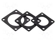 Socket gasket; flange (4 holes); RT360; size 10; Ecomate RM AMPHENOL