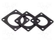 Socket gasket; flange (4 holes); size 10; 77.5x27mm(x2); RT360 AMPHENOL