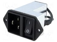 Connector: AC supply; socket; male; 20A; 250VAC; C20 (I); IEC 60320 SCHURTER