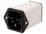 Connector: AC supply; socket; male; 10A; 250VAC; C14 (E); KFA SCHURTER