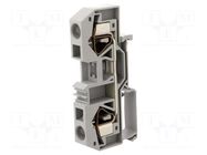 Splice terminal: rail; 283; 76A; 800V; spring clamp; grey; ways: 1 WAGO