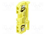 Splice terminal: rail; 0.08÷4mm2; ways: 1; terminals: 2; yellow 