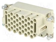 Connector: HDC; contact insert; female; Han® HMC; PIN: 40; 40+PE HARTING