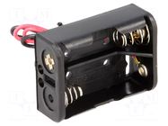 Holder; N,R1; Batt.no: 2; cables; 150mm; black COMF