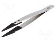 Tweezers; non-magnetic; Tipwidth: 2mm; Blade tip shape: rounded 