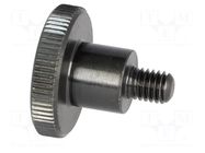 Knob; Ø: 24mm; Ext.thread: M6; 8mm; H: 15mm; steel; knurled ELESA+GANTER