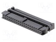 Connector: IDC; plug; female; PIN: 40; angled; IDC; for ribbon cable AMPHENOL COMMUNICATIONS SOLUTIONS