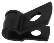 SCREW MNT CABLE CLAMP, #6, PA 6.6, BLK