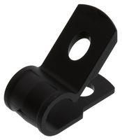 SCREW MNT CABLE CLAMP, #6, PA 6.6, BLK