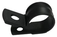SCREW MNT CABLE CLAMP, #6, PA 6.6, BLK