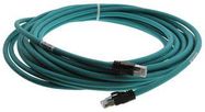 PATCH CORD, RJ45 PLUG-PLUG, 30FT, TEAL