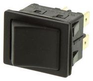 ROCKER SWITCH, DPST, 16A, 125VAC, BLACK