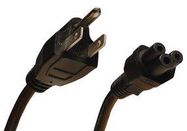 POWER CORD, NEMA 5-15P/IEC C5, 3FT, 10A