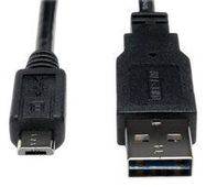 USB CABLE, 2.0 TYPE A-MICRO B PLUG, 1FT