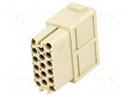 Connector: HDC; module; female; 10A; 160V; Han-Modular®; PIN: 17 HARTING