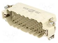 Connector: HDC; contact insert; male; Han® HMC; PIN: 64; 64+PE; 16A HARTING