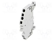 Splice terminal: rail; 0.08÷2.5mm2; ways: 1; terminals: 3; grey WAGO