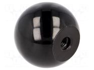 Ball knob; Ø: 32mm; Int.thread: M6; 14.5mm; duroplast PF ELESA+GANTER