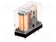 Relay: electromagnetic; SPDT; Ucoil: 5VDC; Icontacts max: 10A; G2R OMRON Electronic Components