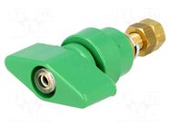 Laboratory clamp; green; 1kVDC; 100A; brass; polycarbonate; 81mm SCHÜTZINGER