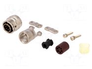 Connector: circular; plug; for cable; PIN: 6; male; soldering; 7.5A AMPHENOL