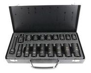 IMPACT SOCKET SET, 18PCS, DRIVE