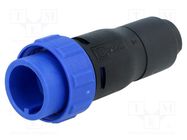 Connector: circular; plug; male; PIN: 6; w/o contacts; for cable BULGIN