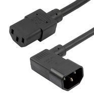 POWER CORD, IEC R/A C14-IEC C13, 3'