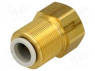 Push-in fitting; threaded,straight; -1÷10bar; brass; -5÷60°C 