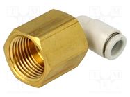 Push-in fitting; threaded,angled 90°; -1÷10bar; Thread: Rc 3/8" 