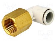 Push-in fitting; threaded,angled 90°; -1÷10bar; Thread: Rc 3/8" 