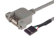 CABLE ASSY, USB 2.0 A RCPT-HDR RCPT, 2M