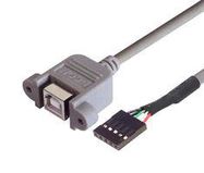 CABLE ASSY, USB 2.0 B RCPT-HDR RCPT, 2M