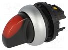 Switch: rotary; 22mm; Stabl.pos: 1; red; M22-FLED,M22-LED; IP67 EATON ELECTRIC
