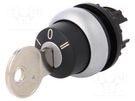 Switch: rotary with key; 22mm; Stabl.pos: 1; black; none; IP66 EATON ELECTRIC