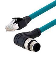 CABLE, 4P M12 R/A PLUG-RJ45 PLUG, 49.2'