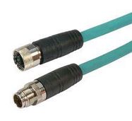 SENSOR CORD, 8P M12 PLUG-RCPT, 9.8'