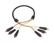 CABLE ASSY, 3X RCA PHONO PLUG-PLUG, 6'