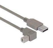 USB CABLE, 2.0, A PLUG-B R/A PLUG, 16.4'