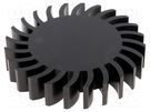 Heatsink; LED; Ø: 105mm; H: 20mm; black FISCHER ELEKTRONIK