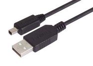 USB CABLE, 2.0 A PLUG-MINI B PLUG, 6.6'