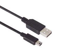 USB CABLE, 2.0 A PLUG-MINI B PLUG, 29.5"