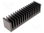 Heatsink: extruded; grilled; black; L: 37.5mm; W: 160mm; H: 40mm FISCHER ELEKTRONIK