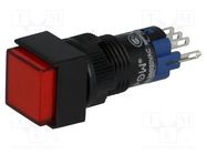 Switch: push-button; Pos: 2; SPDT; 0.5A/250VAC; 1A/24VDC; ON-ON ONPOW