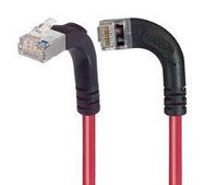 ENET CORD, CAT6, R/A RJ45 PLUG-PLUG, 1'