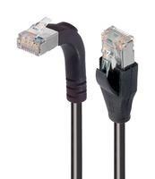 ENET CORD, CAT5E, RJ45 R/A PLUG-PLUG, 1'