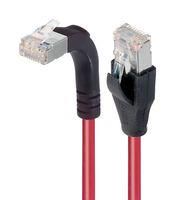 ENET CORD, CAT5E, RJ45 R/A PLUG-PLUG, 1'