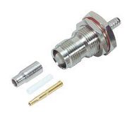 RF COAX CONN, TNC BULKHEAD JACK, 50 OHM